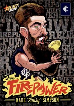 2015 Select AFL Champions - Firepower Caricatures #FC7 Kade Simpson Front